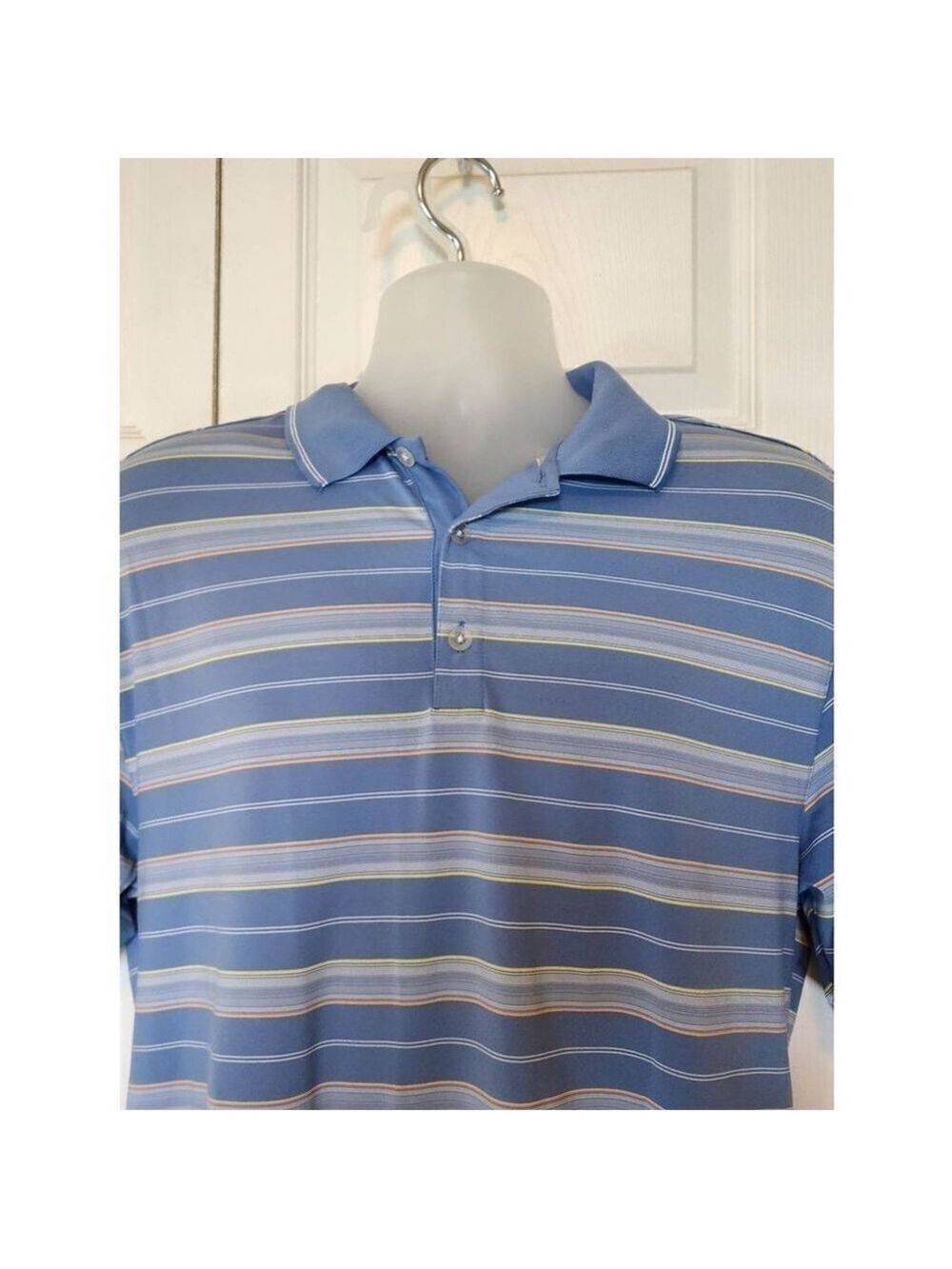 Nike Blue Striped Golf Shirt